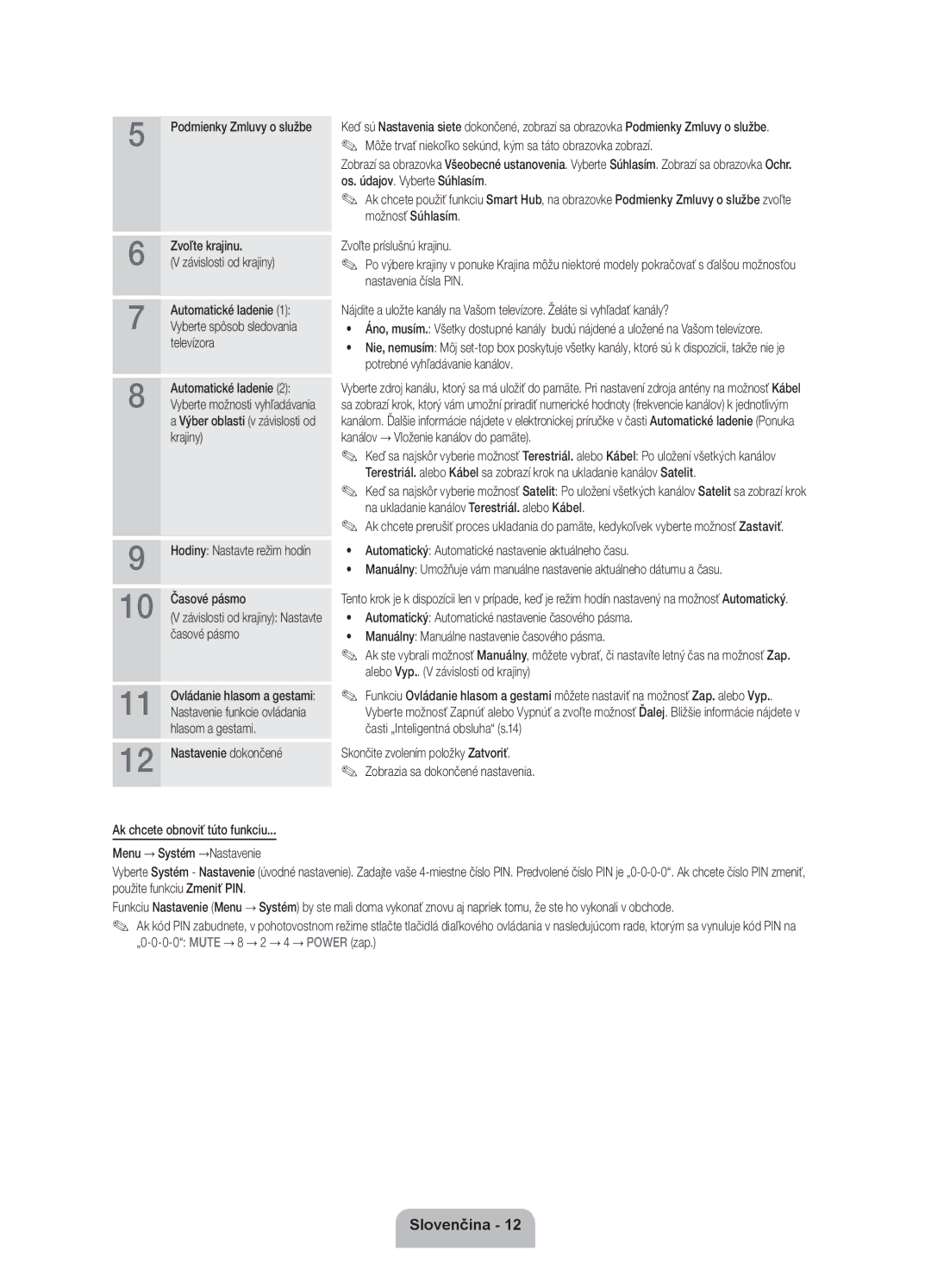 Samsung UE46ES8000SXXH manual Zvoľte krajinu, Závislosti od krajiny, Televízora, Výber oblasti v závislosti od krajiny 