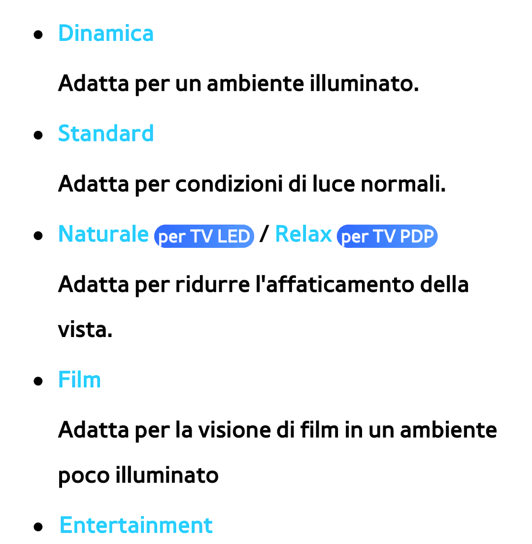 Samsung UE55ES8000SXXH, UE46ES8000SXXN, UE55ES7000SXXH, UE46ES8000SXXH, UE46ES7000SXXH manual Dinamica, Film, Entertainment 