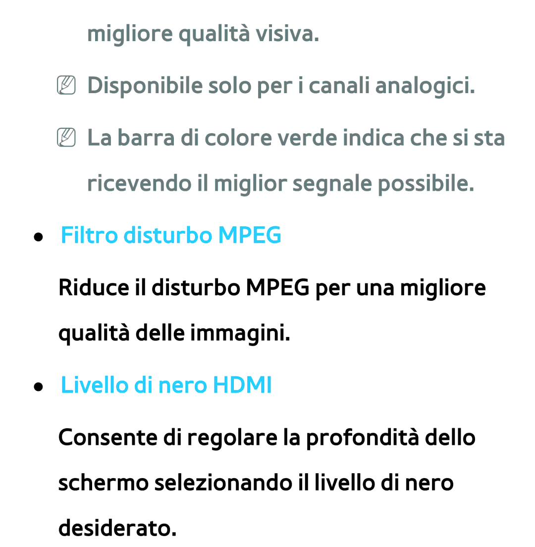 Samsung UE46ES8000SXXN, UE55ES8000SXXH, UE55ES7000SXXH, UE46ES8000SXXH, UE46ES7000SXXH, UE55ES7000SXXN Livello di nero Hdmi 