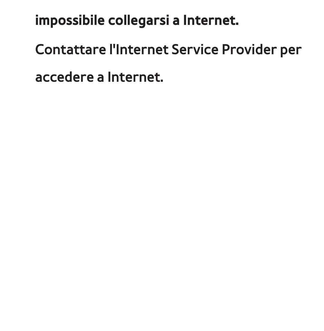 Samsung UE46ES7000SXXH, UE46ES8000SXXN, UE55ES8000SXXH, UE55ES7000SXXH, UE46ES8000SXXH manual Impossibile collegarsi a Internet 