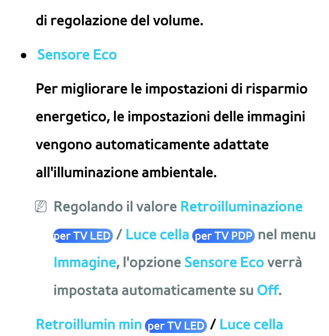 Samsung UE46ES7000QXZT, UE46ES8000SXXN, UE55ES8000SXXH, UE55ES7000SXXH manual Retroillumin min per TV LED / Luce cella 