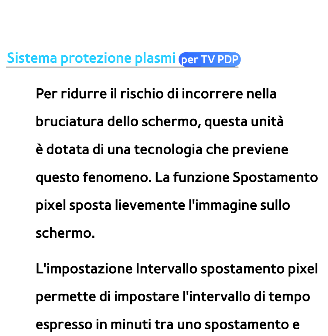 Samsung UE65ES8000QXZT, UE46ES8000SXXN, UE55ES8000SXXH, UE55ES7000SXXH, UE46ES8000SXXH Sistema protezione plasmi per TV PDP 