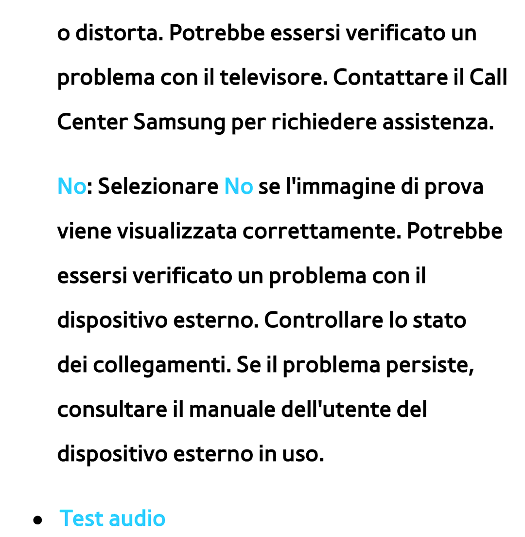 Samsung UE55ES8000SXXH, UE46ES8000SXXN, UE55ES7000SXXH, UE46ES8000SXXH, UE46ES7000SXXH, UE55ES7000SXXN manual Test audio 