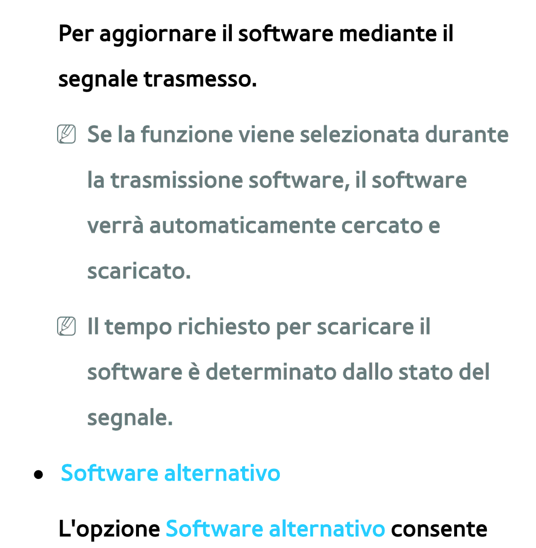 Samsung UE40ES8000QXZT, UE46ES8000SXXN, UE55ES8000SXXH manual Software alternativo Lopzione Software alternativo consente 