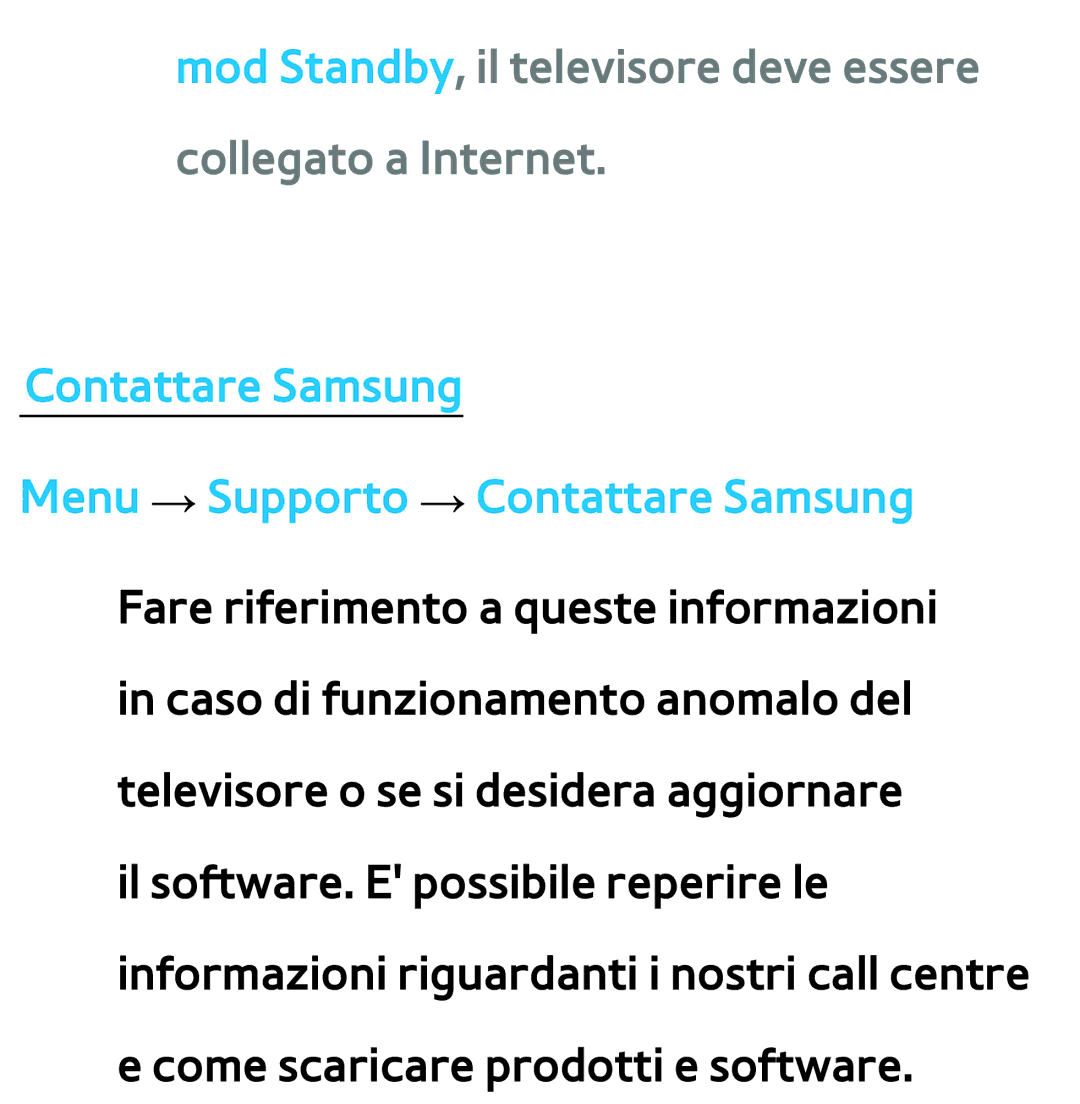 Samsung UE55ES7000SXXN, UE46ES8000SXXN, UE55ES8000SXXH manual Mod Standby, il televisore deve essere collegato a Internet 