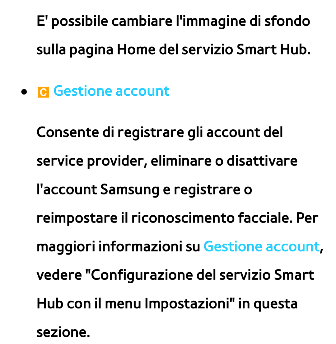 Samsung UE75ES9000QXZT, UE46ES8000SXXN, UE55ES8000SXXH, UE55ES7000SXXH, UE46ES8000SXXH, UE46ES7000SXXH manual Gestione account 