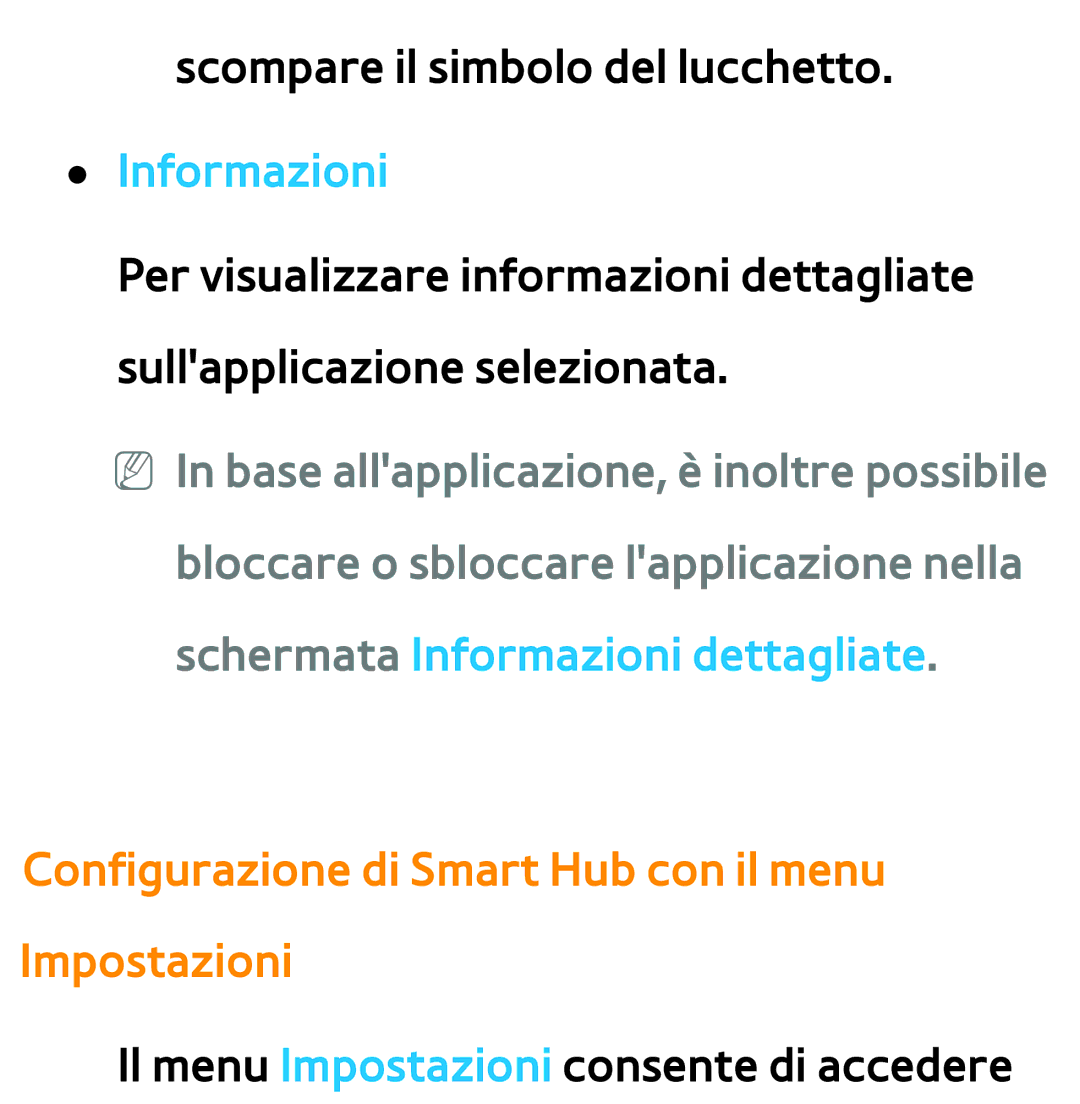 Samsung UE55ES8000SXXN, UE46ES8000SXXN, UE55ES8000SXXH, UE55ES7000SXXH Configurazione di Smart Hub con il menu Impostazioni 