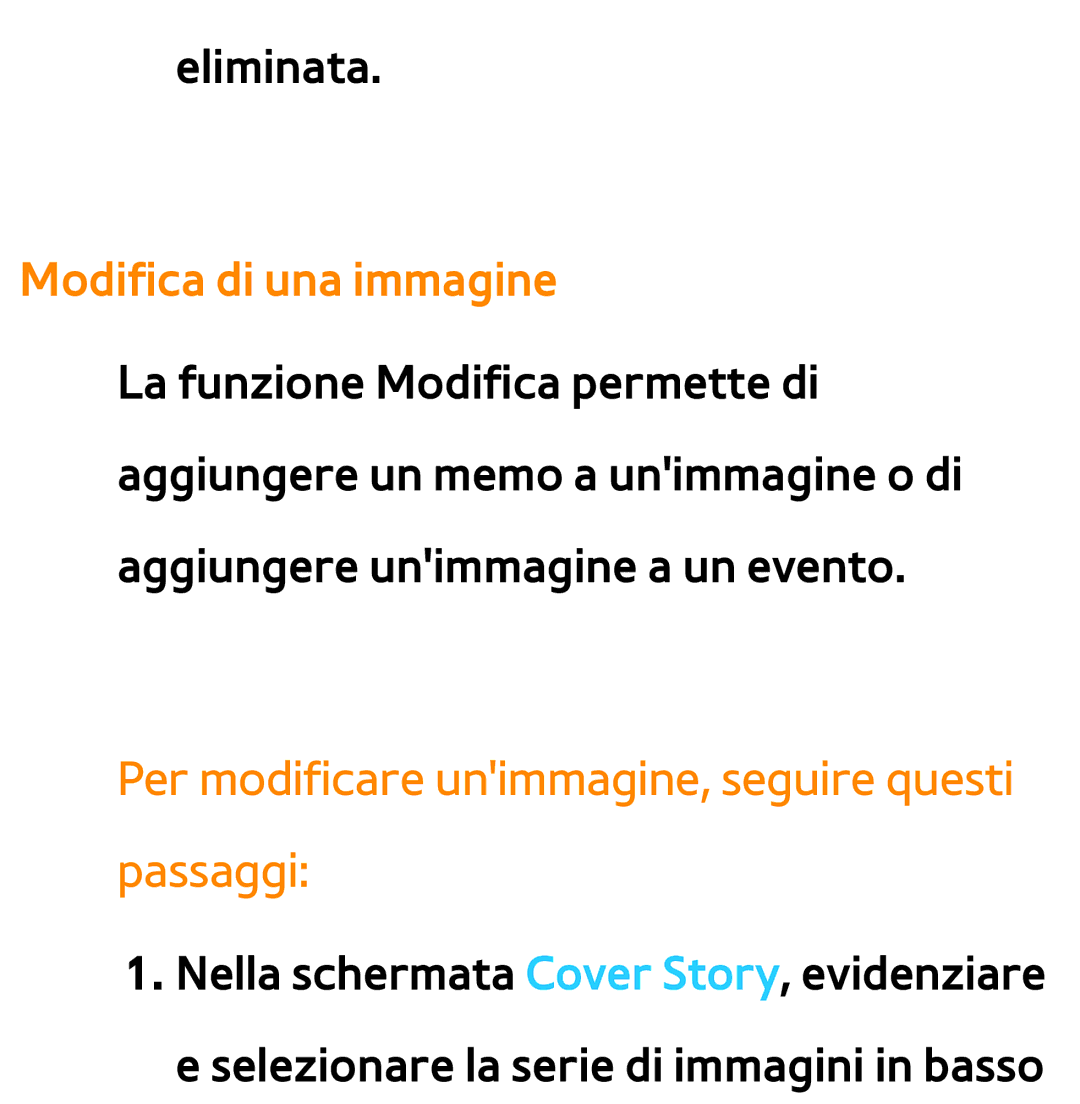 Samsung UE46ES7000SXXN, UE46ES8000SXXN manual Modifica di una immagine, Per modificare unimmagine, seguire questi passaggi 