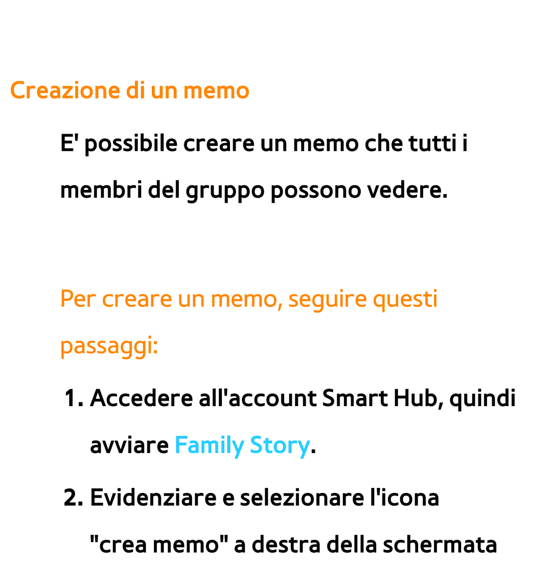 Samsung UE46ES8000QXZT, UE46ES8000SXXN, UE55ES8000SXXH Creazione di un memo, Per creare un memo, seguire questi passaggi 