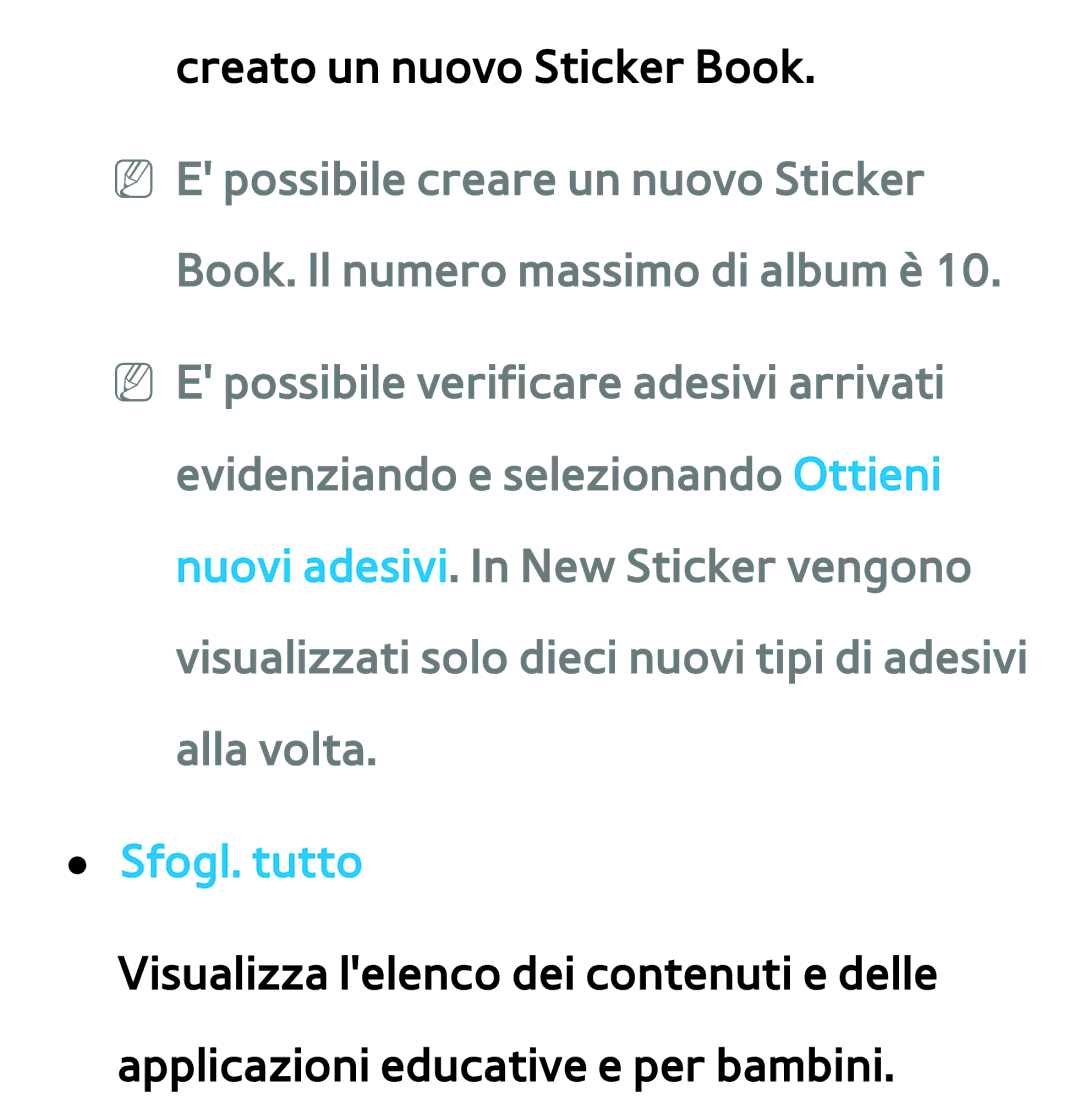 Samsung UE65ES8000QXZT, UE46ES8000SXXN, UE55ES8000SXXH, UE55ES7000SXXH, UE46ES8000SXXH manual Creato un nuovo Sticker Book 