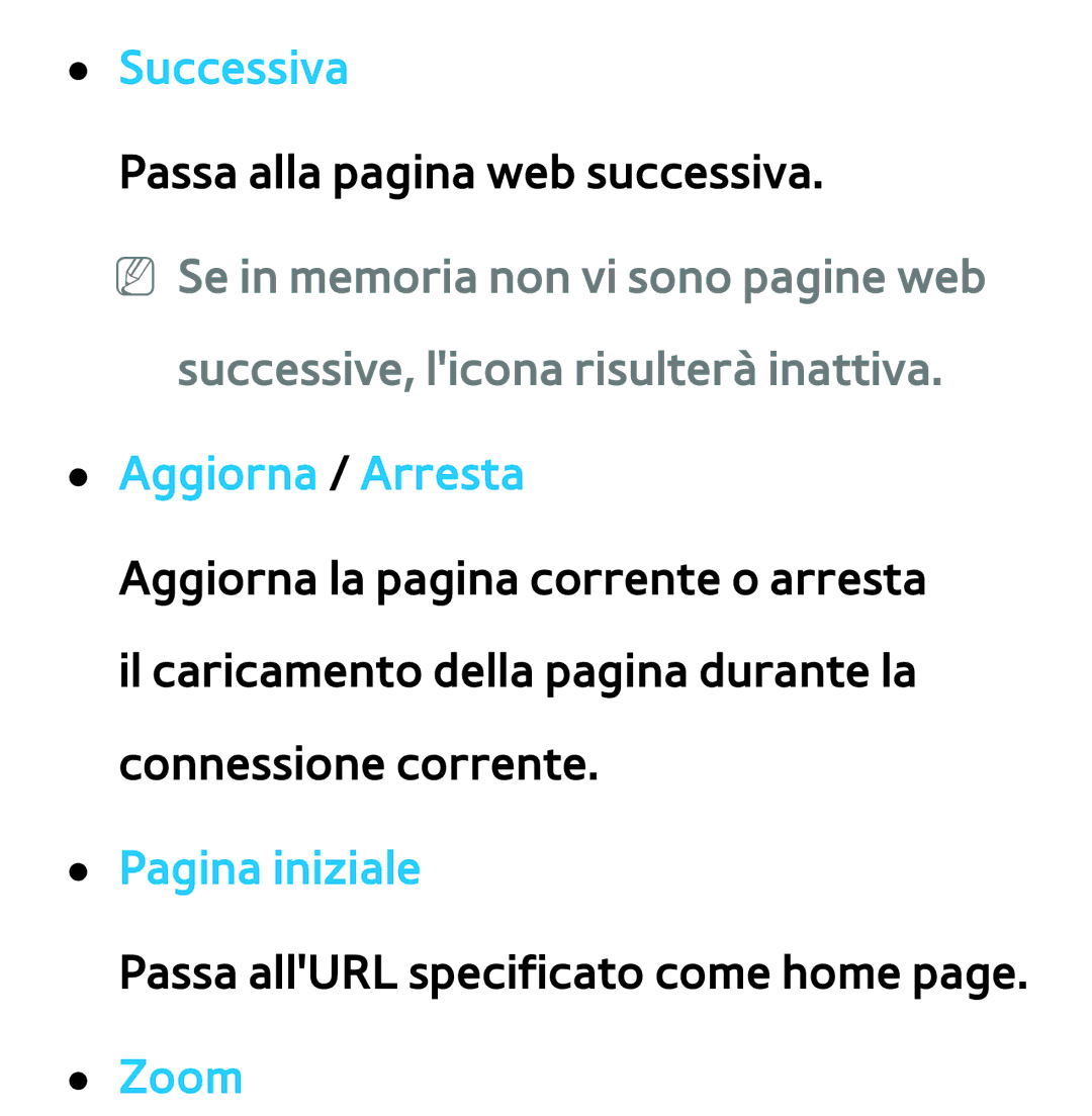 Samsung UE55ES8000QXZT, UE46ES8000SXXN, UE55ES8000SXXH, UE55ES7000SXXH manual Successiva, Aggiorna / Arresta, Pagina iniziale 