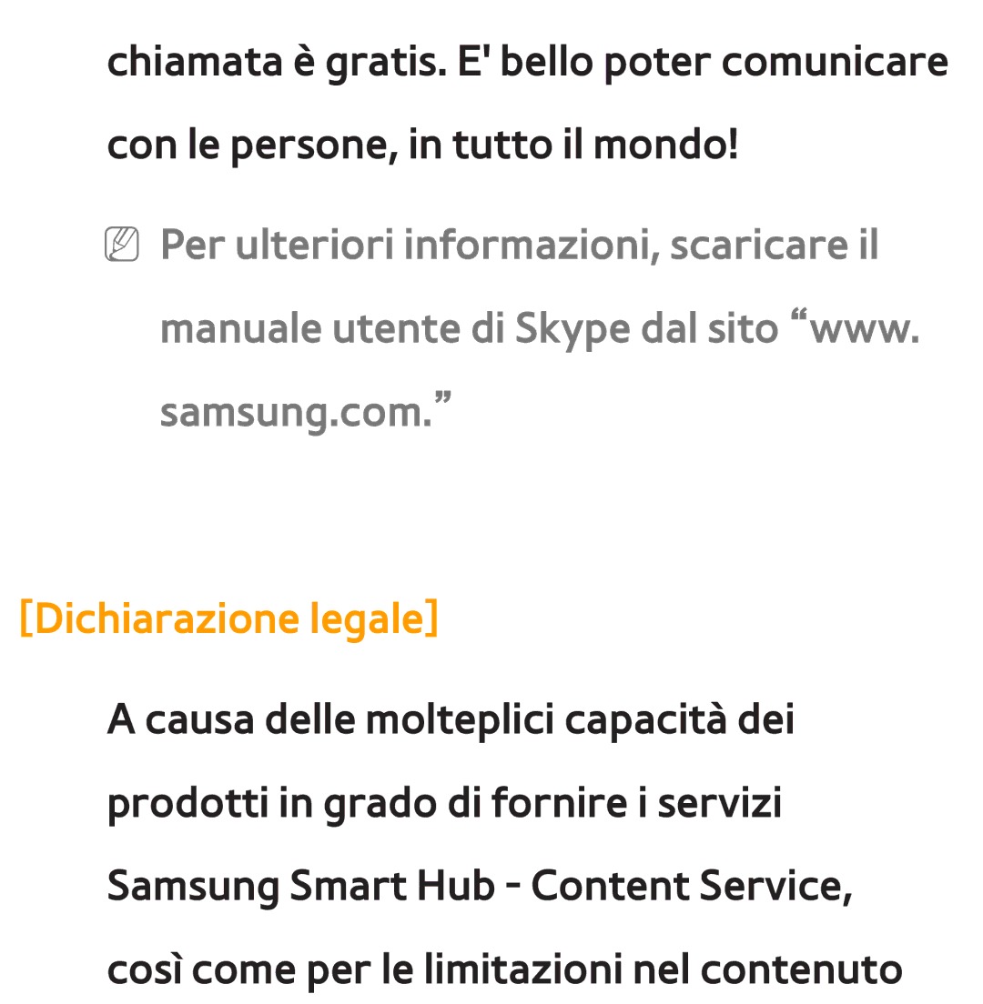 Samsung UE46ES7000SXXH, UE46ES8000SXXN, UE55ES8000SXXH, UE55ES7000SXXH, UE46ES8000SXXH, UE55ES7000SXXN Dichiarazione legale 