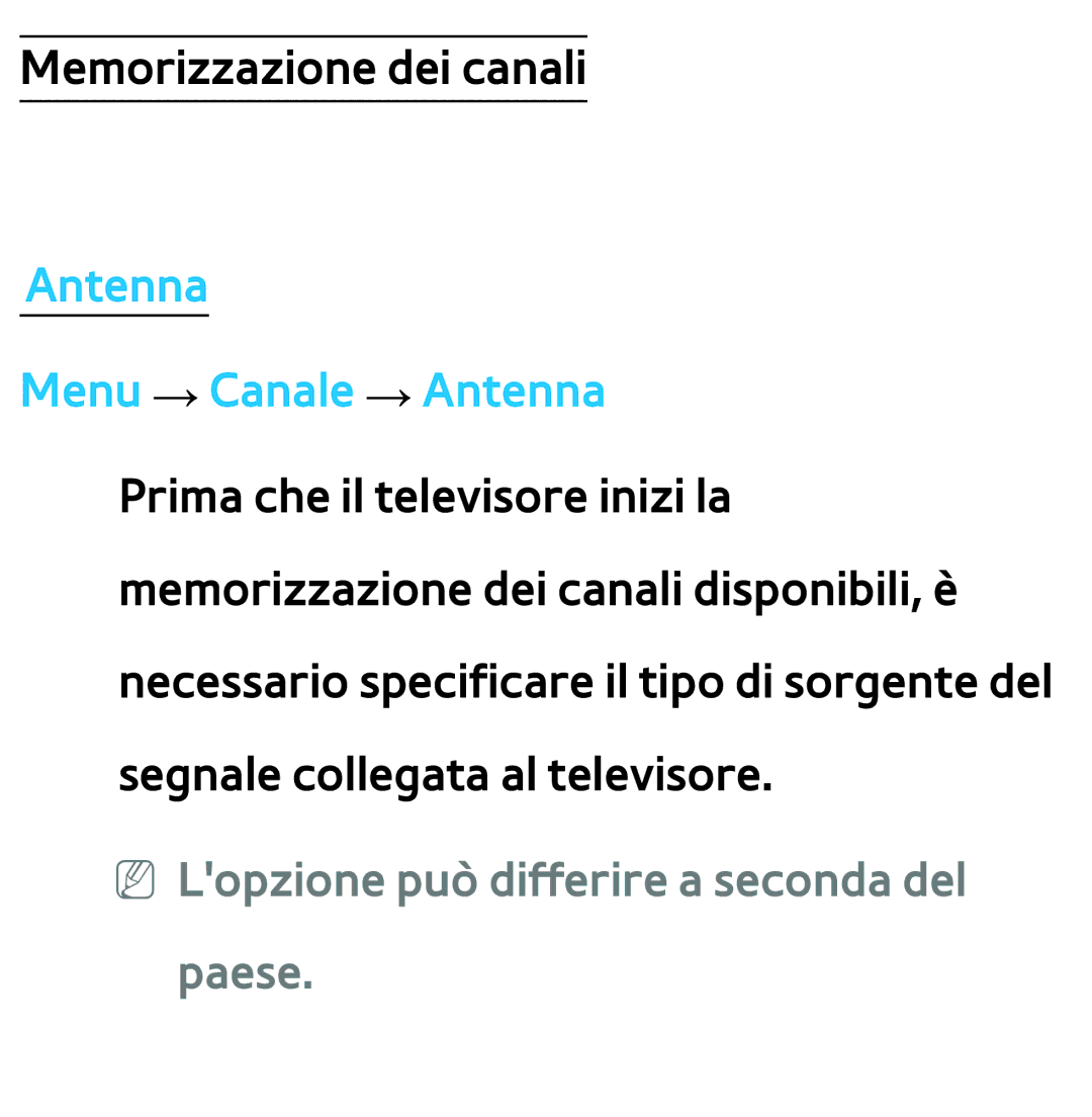 Samsung UE55ES7000SXXH, UE46ES8000SXXN, UE55ES8000SXXH, UE46ES8000SXXH manual NN Lopzione può differire a seconda del paese 