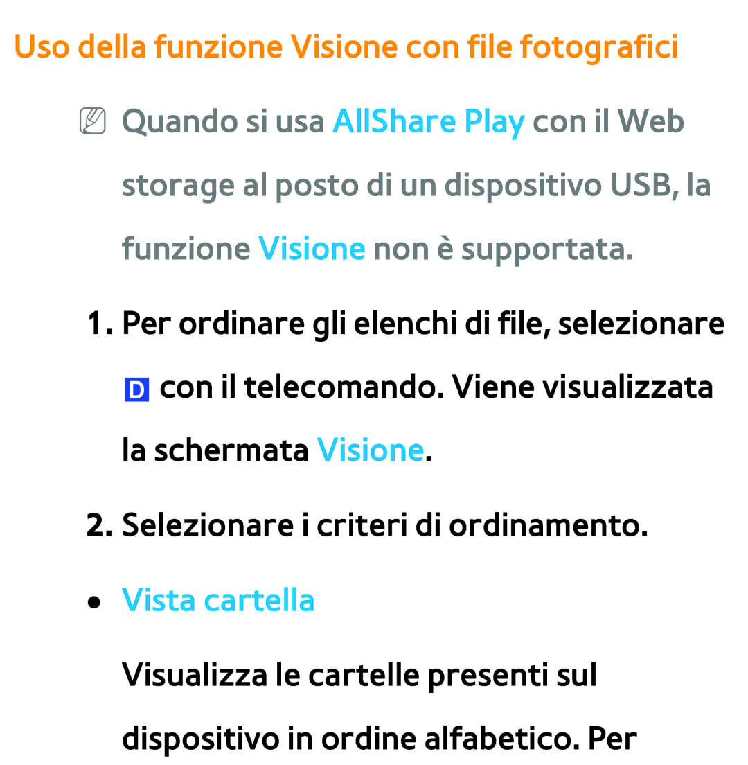 Samsung UE46ES8000SXXH, UE46ES8000SXXN, UE55ES8000SXXH, UE55ES7000SXXH, UE46ES7000SXXH, UE55ES7000SXXN manual Vista cartella 