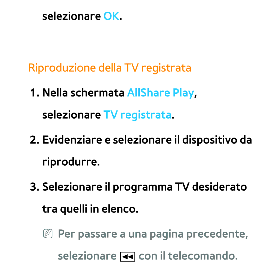 Samsung UE46ES8000QXZT, UE46ES8000SXXN, UE55ES8000SXXH, UE55ES7000SXXH, UE46ES8000SXXH manual Riproduzione della TV registrata 