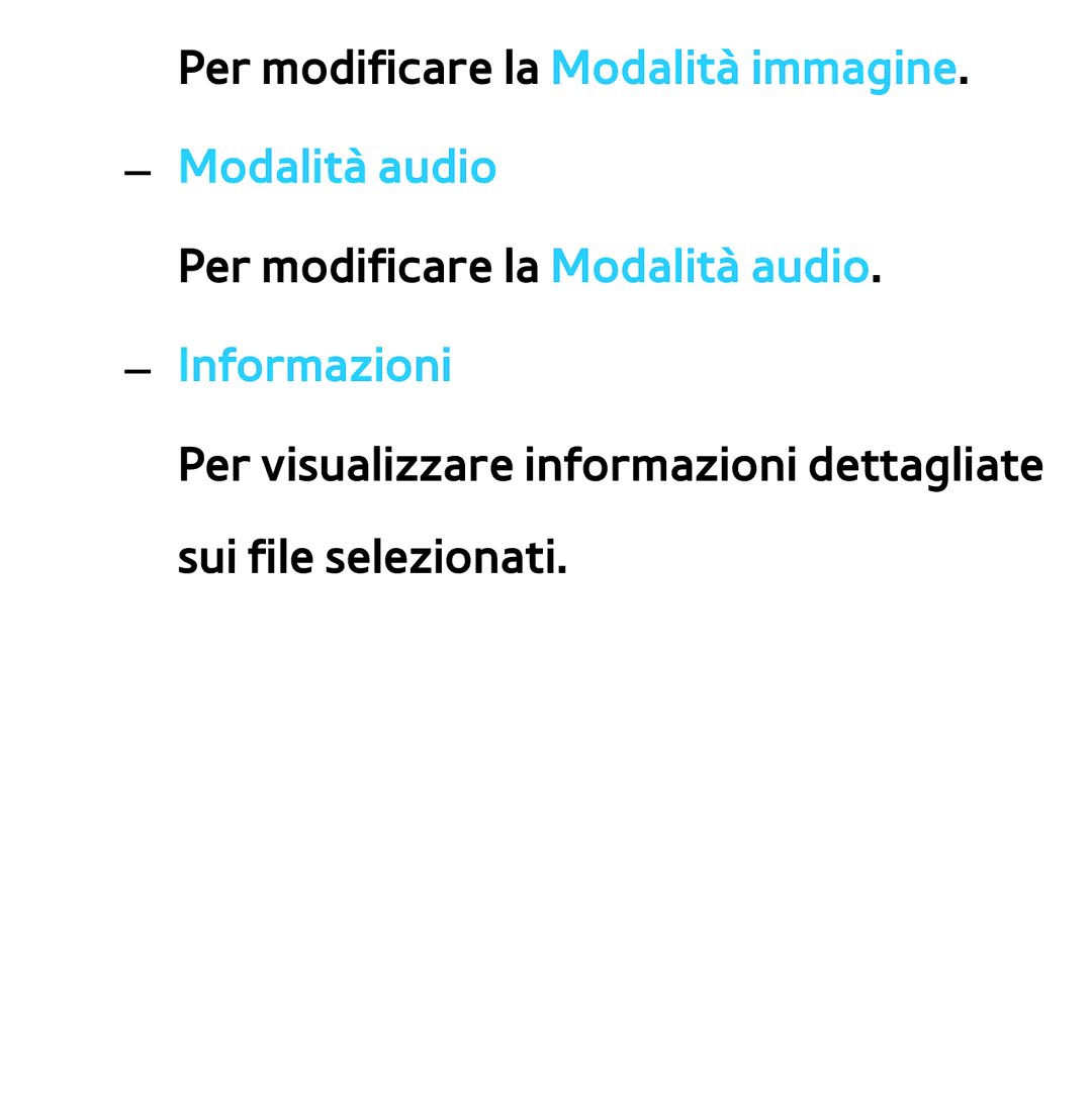 Samsung UE46ES7000SXXH, UE46ES8000SXXN, UE55ES8000SXXH, UE55ES7000SXXH, UE46ES8000SXXH, UE55ES7000SXXN manual Modalità audio 