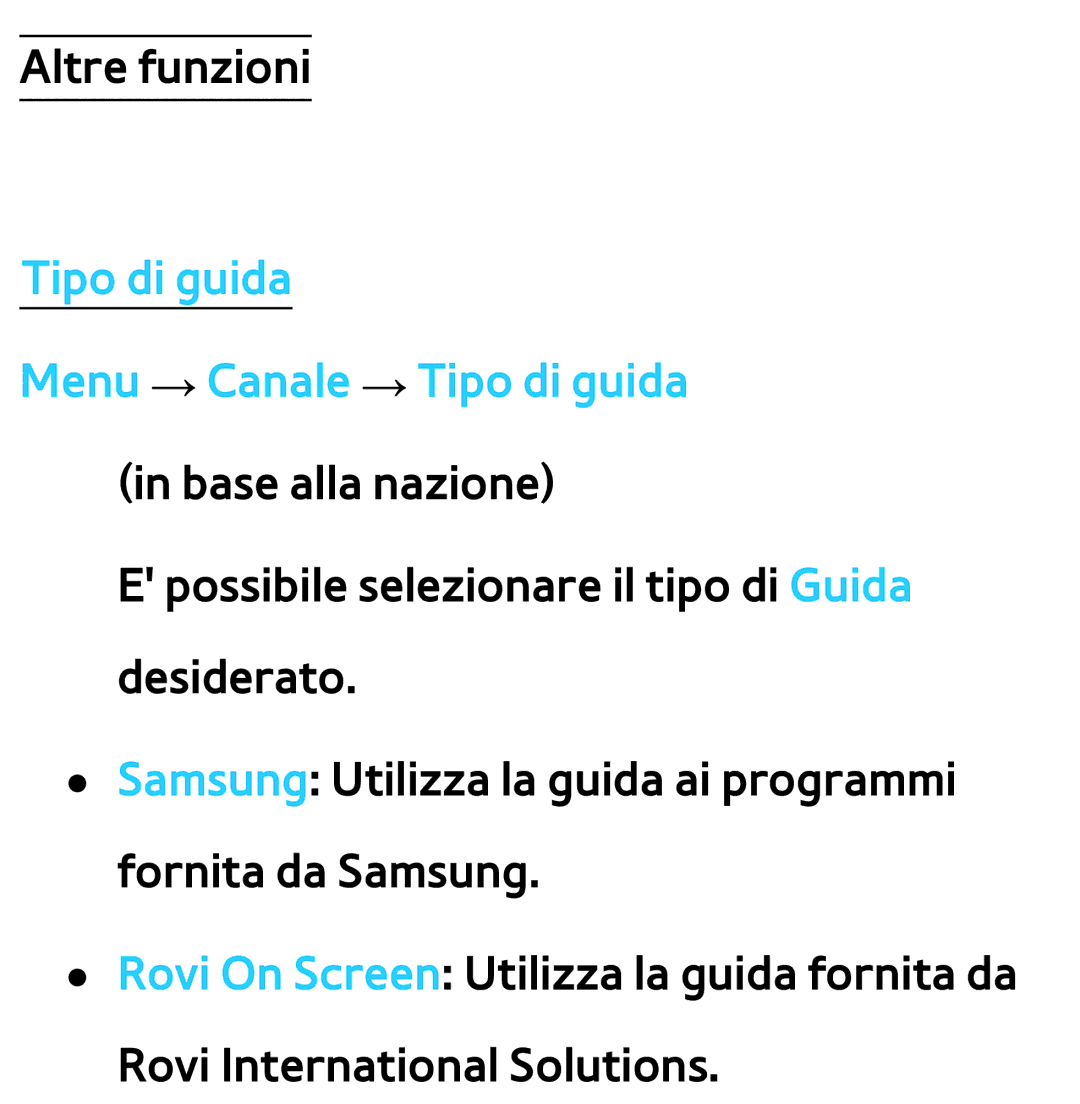 Samsung UE40ES8000QXZT, UE46ES8000SXXN, UE55ES8000SXXH, UE55ES7000SXXH, UE46ES8000SXXH, UE46ES7000SXXH manual Altre funzioni 