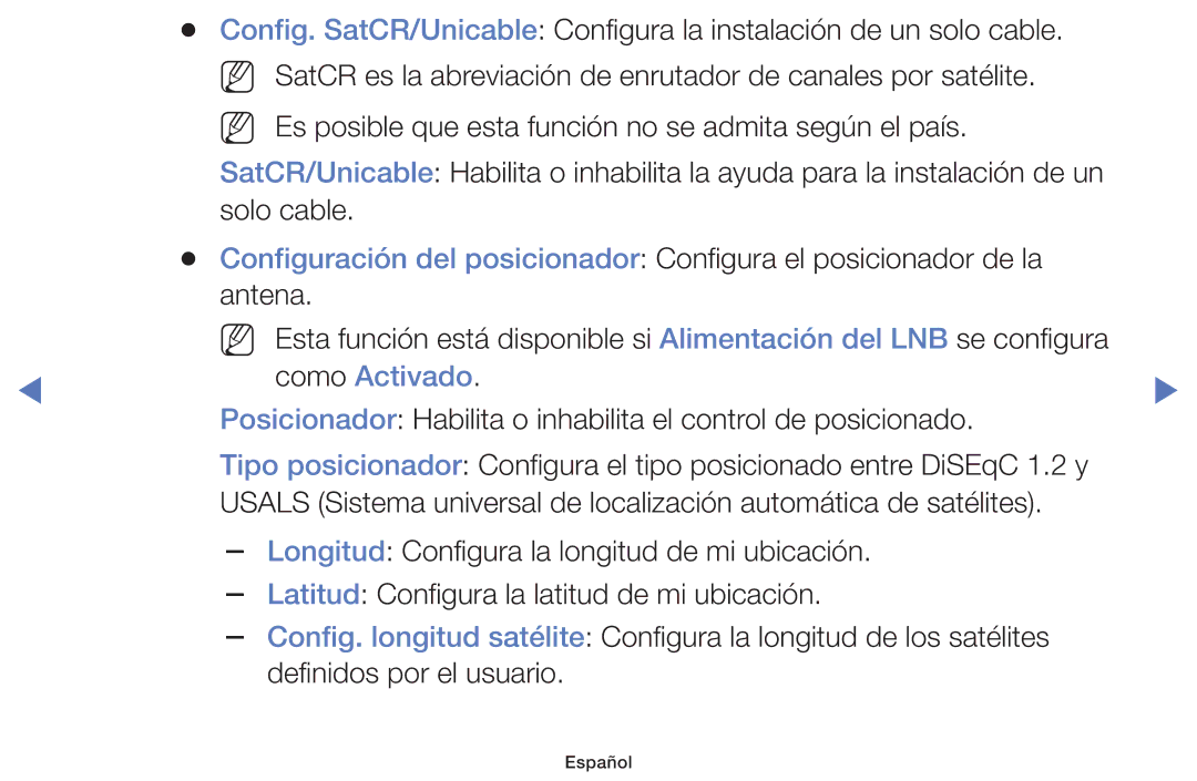 Samsung UE32F4000AWXXC, UE46F5000AWXXH, UE42F5000AWXXC manual Posicionador Habilita o inhabilita el control de posicionado 