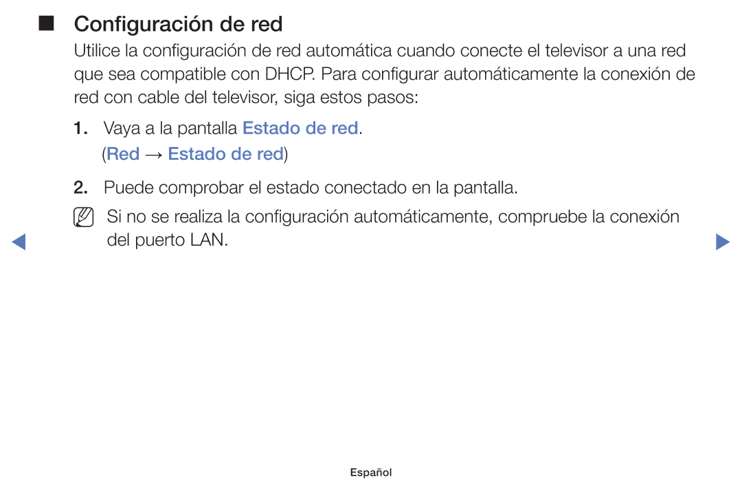 Samsung UE42F5070SSXXH, UE46F5000AWXXH, UE42F5000AWXXC, UE32F5000AWXXH, UE32F5000AWXXC, UE40F5070SSXZG Configuración de red 