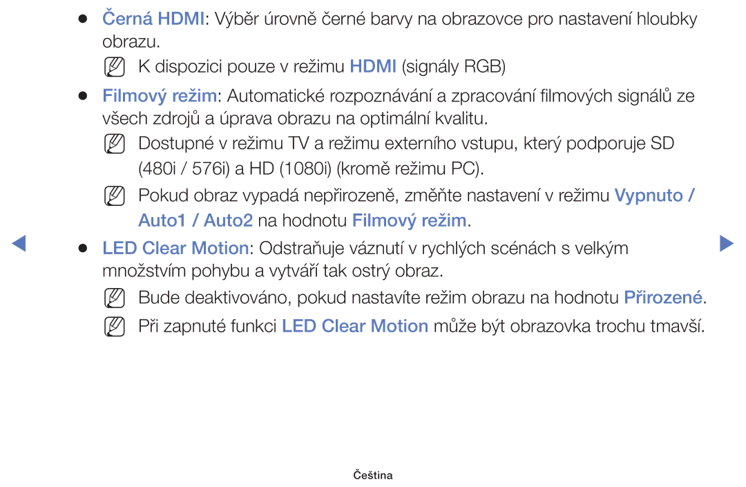 Samsung UE32F5000AKXZT, UE46F5070SSXZG Auto1 / Auto2 na hodnotu Filmový režim, Množstvím pohybu a vytváří tak ostrý obraz 