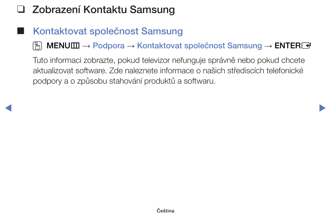 Samsung UE32F6400AKXXU, UE46F5070SSXZG, UE32F5000AWXZG manual Zobrazení Kontaktu Samsung, Kontaktovat společnost Samsung 