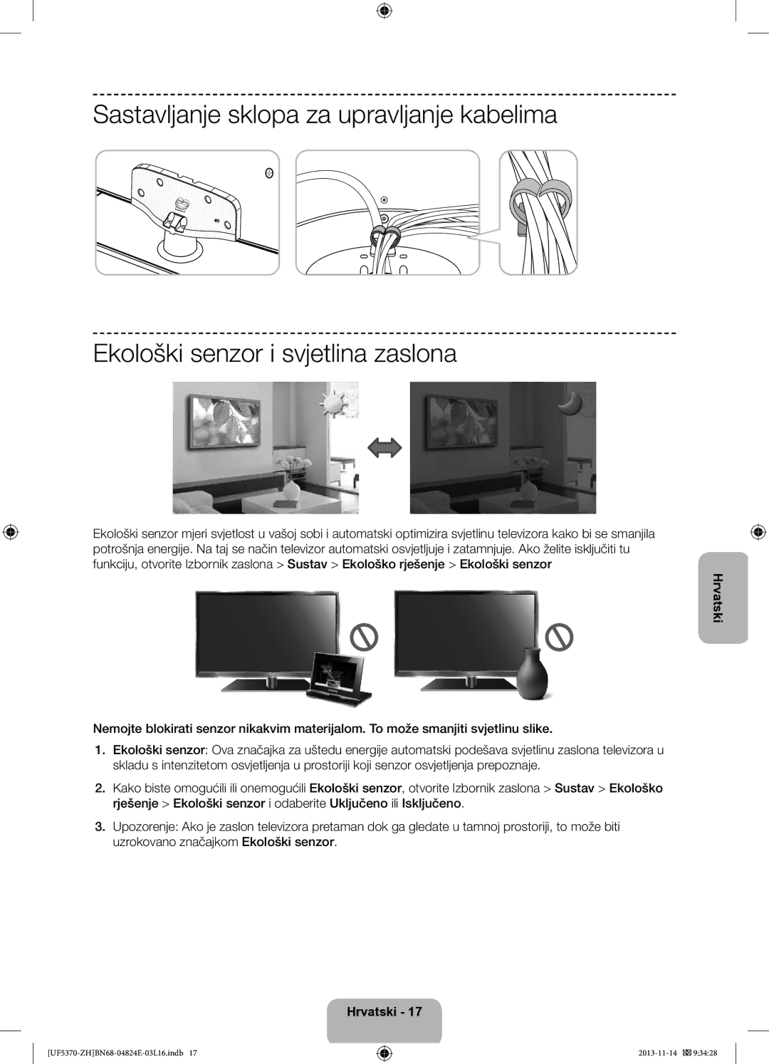 Samsung UE40F5370SSXZH, UE46F5370SSXZH manual Hrvatski 