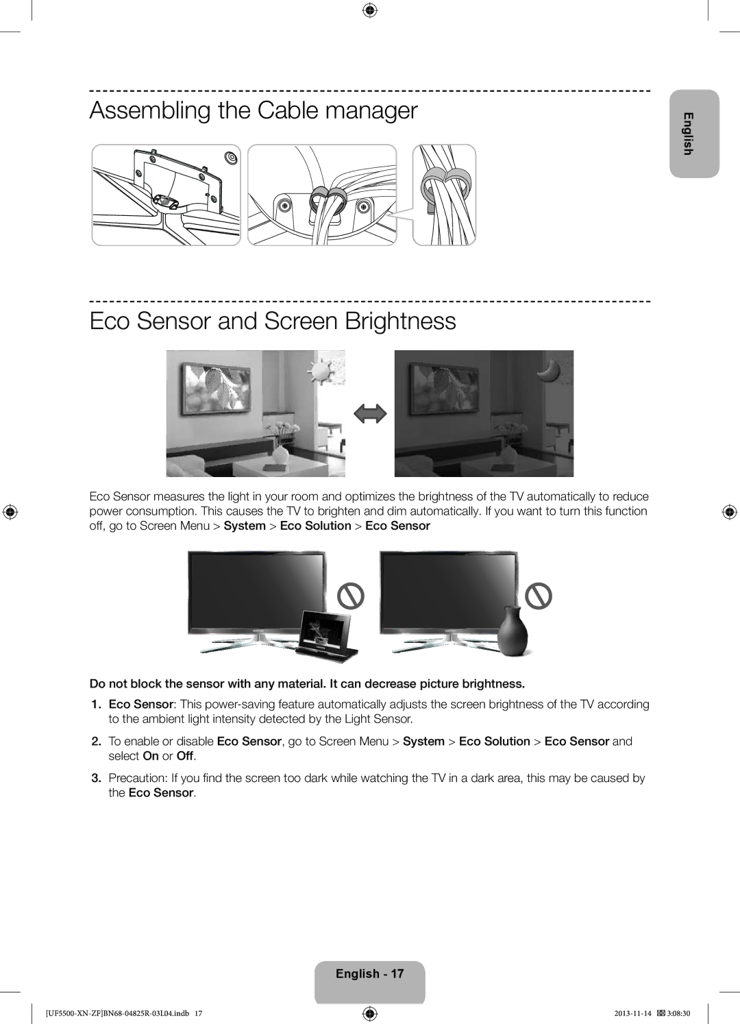 Samsung UE42F5500AWXZF, UE46F5500AWXZF, UE32F5500AWXZF manual English 