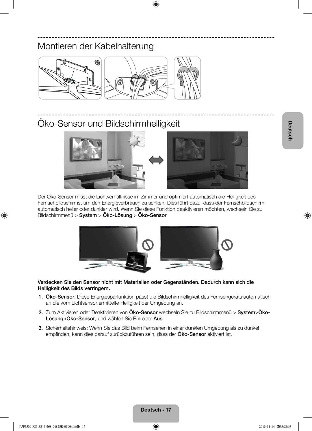 Samsung UE46F5500AWXZF, UE32F5500AWXZF, UE42F5500AWXZF manual Deutsch 