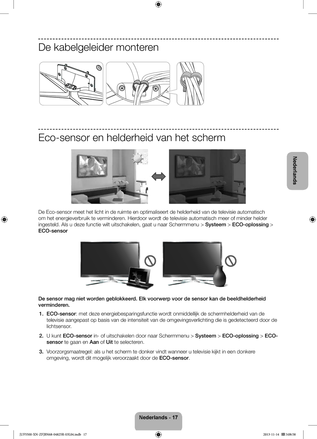 Samsung UE42F5500AWXZF, UE46F5500AWXZF, UE32F5500AWXZF manual Nederlands 