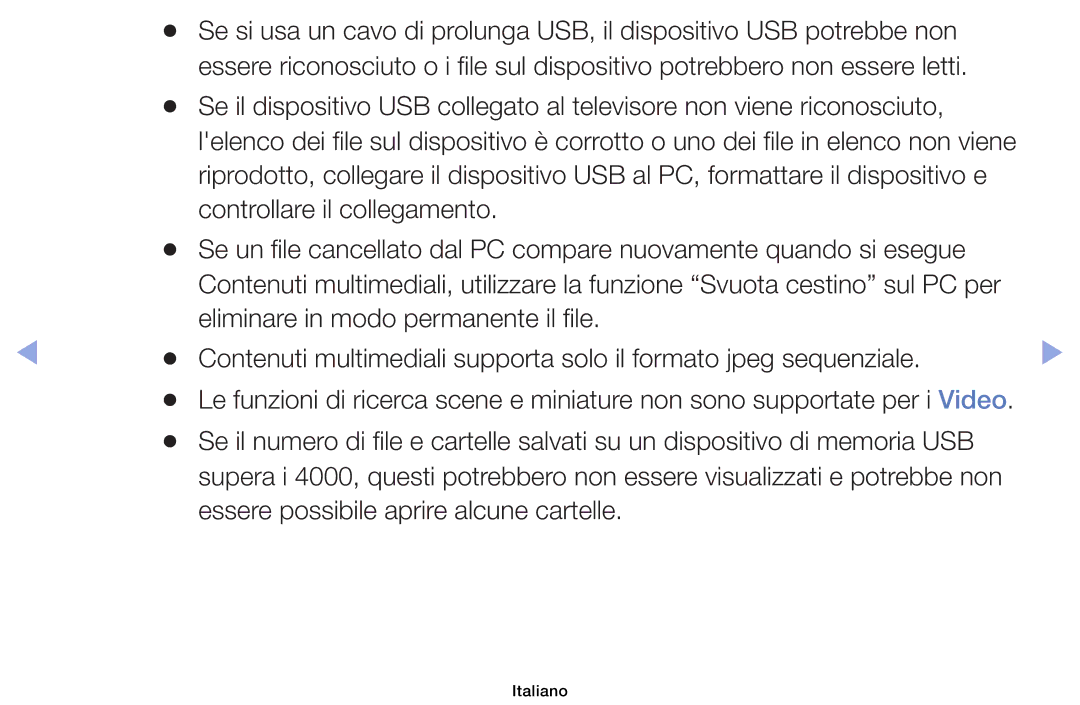 Samsung UE32F6100AKXZT, UE46F6100AWXXH, UE40F6100AWXZF, UE50F6100AWXZF Non viene, Essere possibile aprire alcune cartelle 