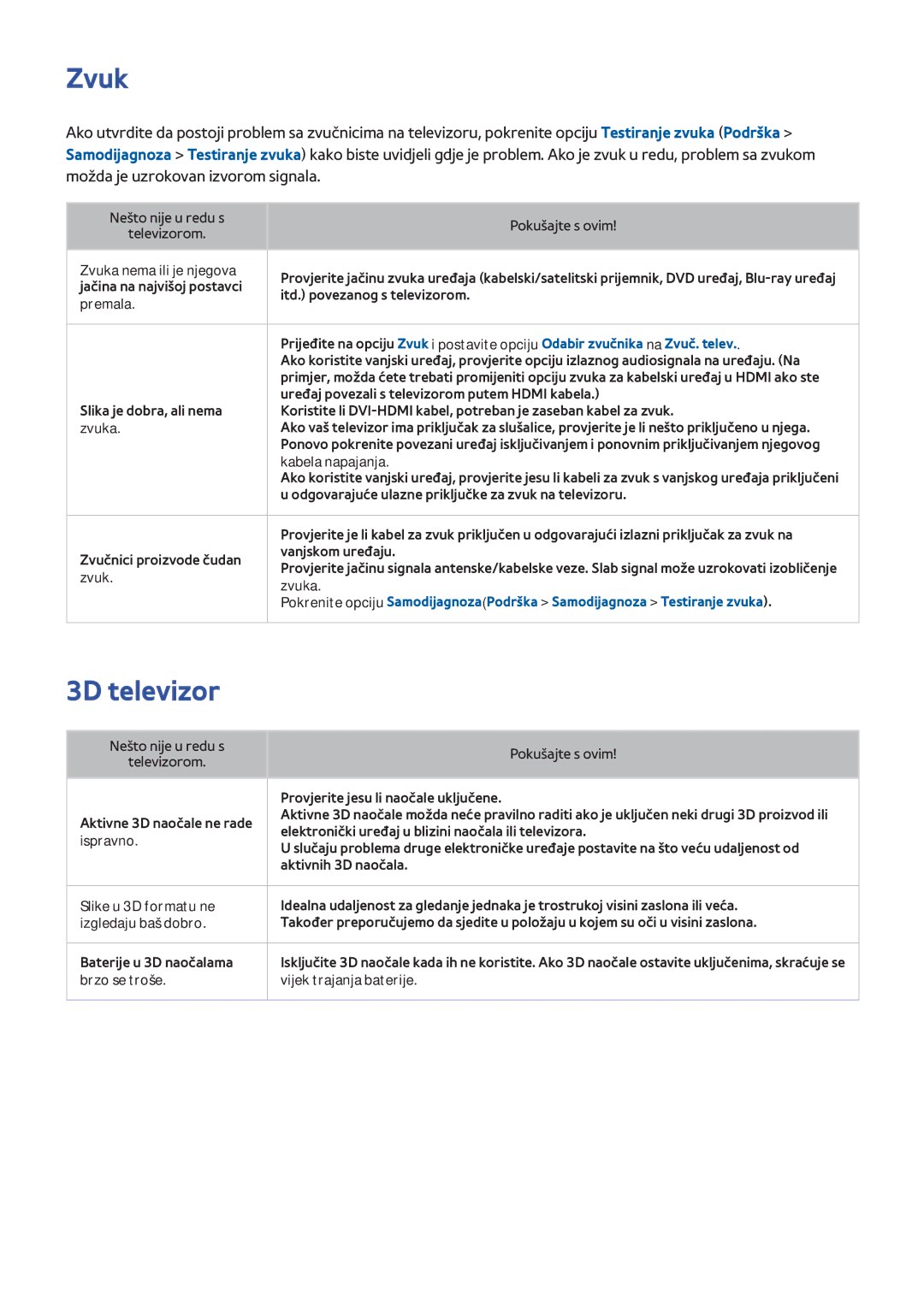 Samsung UE46F8500STXXH, UE46F7000STXXH, UE46F8000STXXH, UE40F8000STXXH, UE55F8500STXXH, UE55F9000STXXH manual Zvuk, 3D televizor 