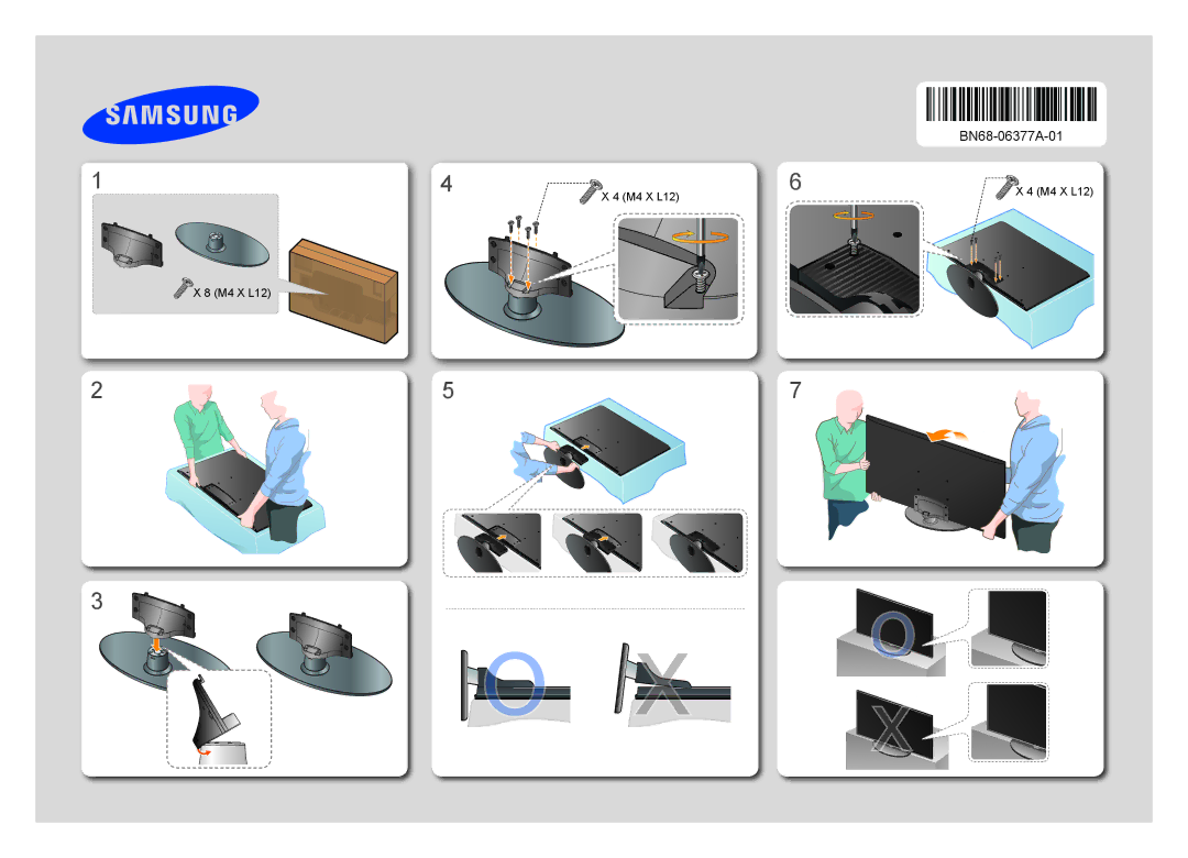 Samsung UE46H6203AKXMS, UE46H5303AKXUZ, UE40H6203AKXRU, UE55H6203AKXMS, UE55H6203AKXRU, UE40H5303AKXMS manual BN68-06377A-01 