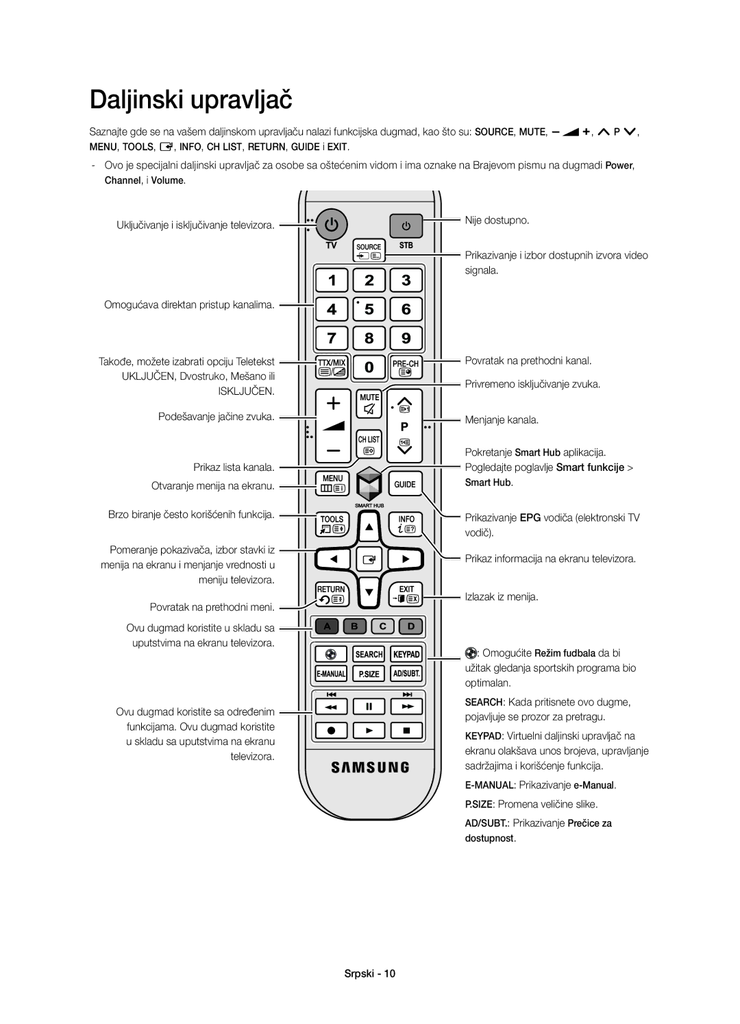 Samsung UE48H4203AWXXH manual Signala, Size Promena veličine slike 