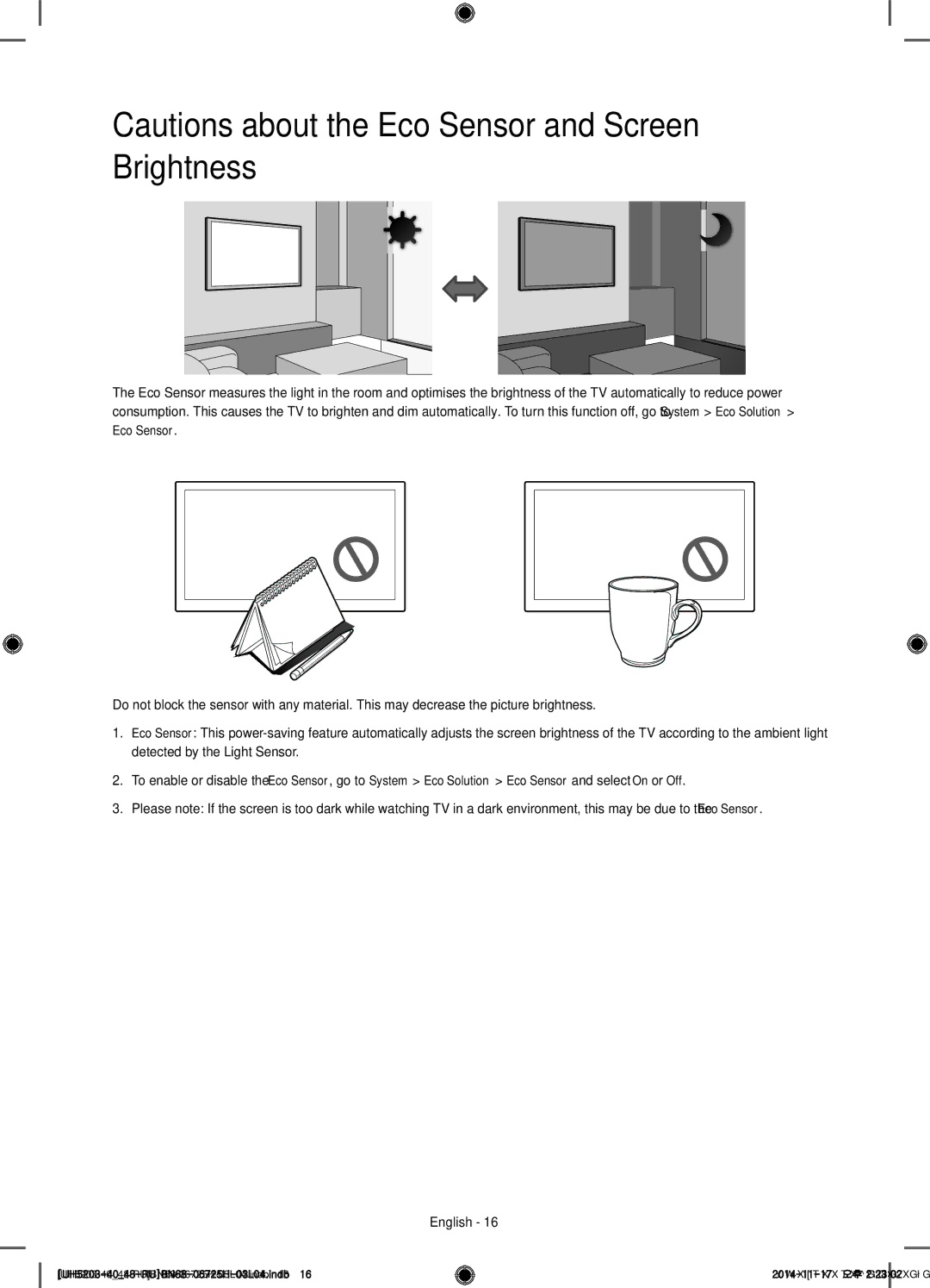 Samsung UE48H5203AKXRU, UE40H5203AKXRU manual UH5203-4048-RUBN68-06725H-03L04.indb 2014-11-17 오후 