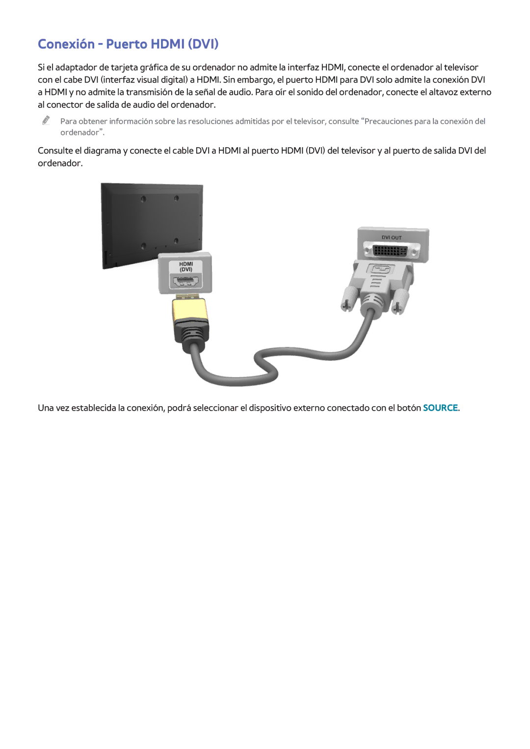 Samsung UE40H6470SSXXH, UE48H6200AWXXH, UE40H6410SSXXC, UE40H6200AWXXC, UE32H4500AWXXH manual Conexión Puerto Hdmi DVI 