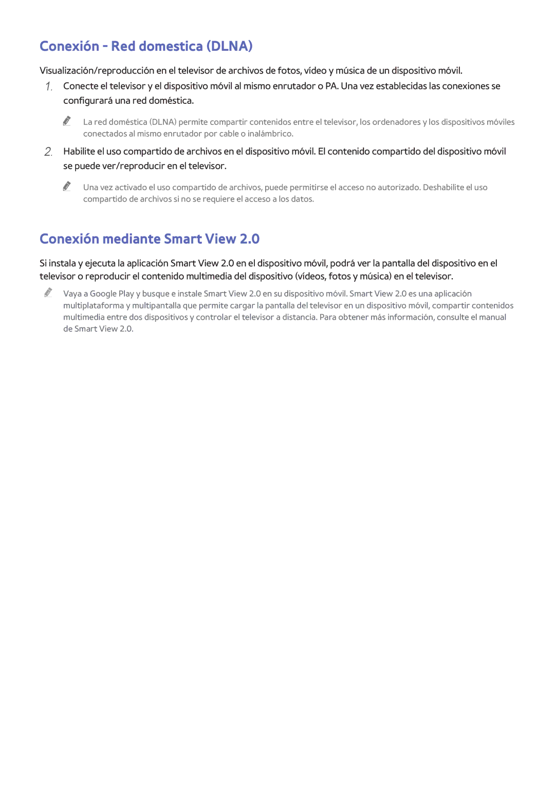 Samsung UE46H7000SLXXC, UE48H6200AWXXH, UE40H6410SSXXC manual Conexión Red domestica Dlna, Conexión mediante Smart View 