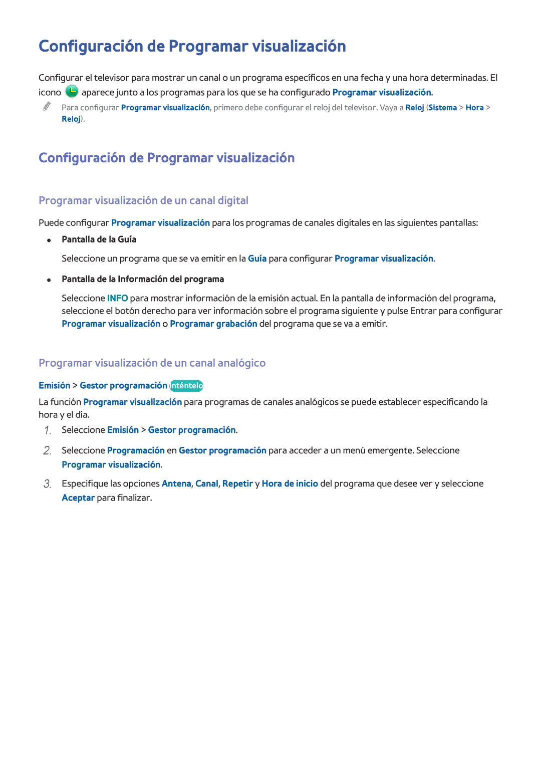 Samsung UE32H4500AWXXC manual Configuración de Programar visualización, Programar visualización de un canal digital 