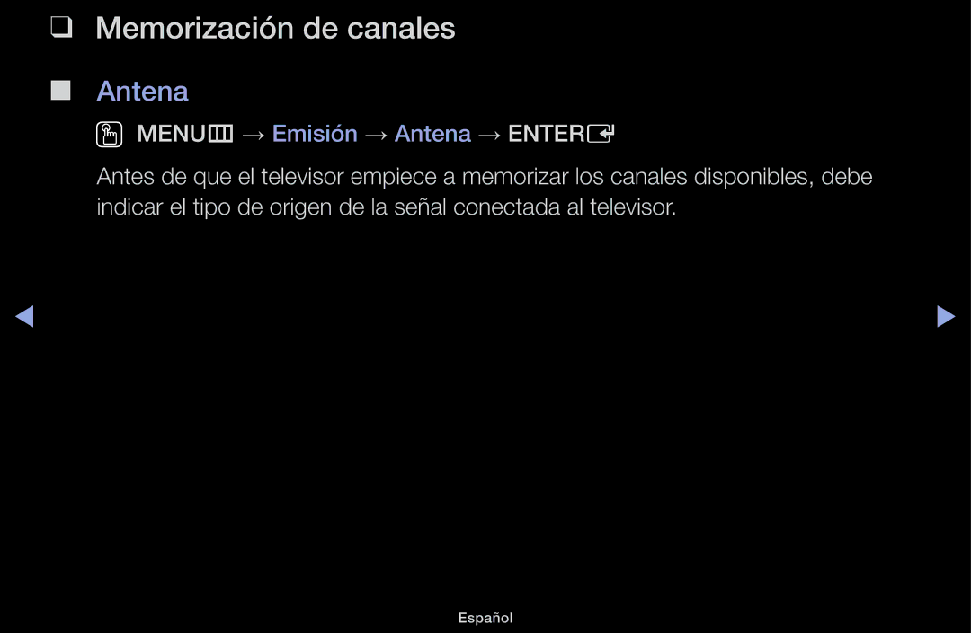 Samsung UE22K5000AWXXC, UE48J5100AWXXC, UE32J4100AWXXC, UE32J5100AWXXC, UE40J5100AWXXC manual Memorización de canales, Antena 