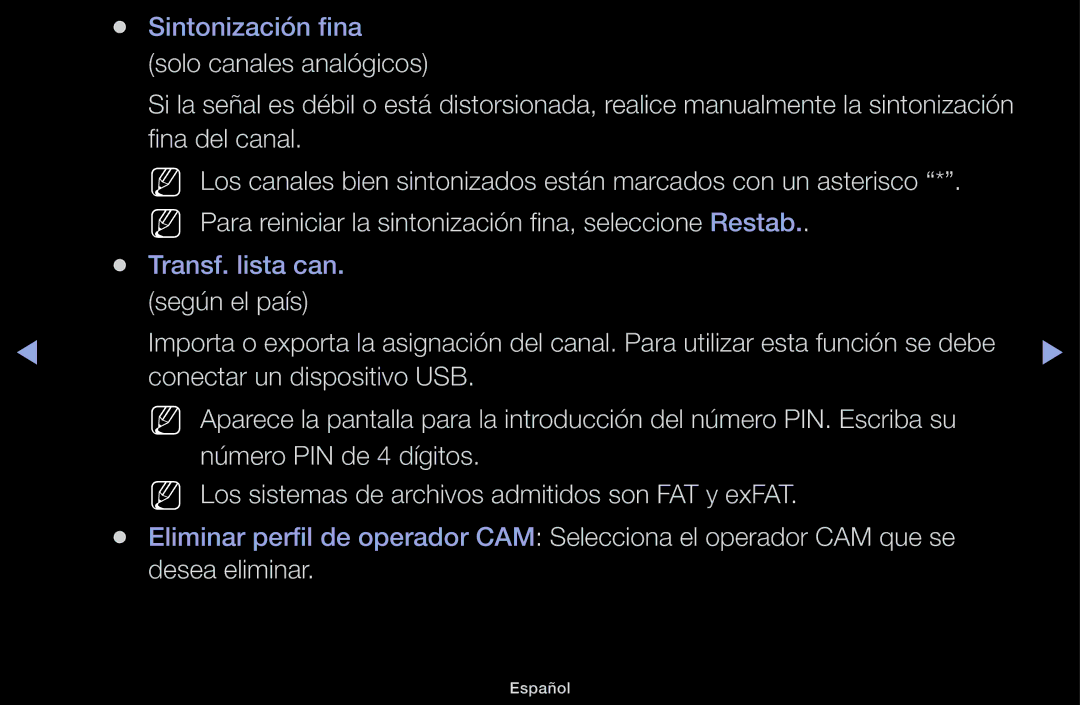 Samsung UE48J5100AWXXC, UE32J4100AWXXC, UE22K5000AWXXC, UE32J5100AWXXC, UE40J5100AWXXC manual Solo canales analógicos 