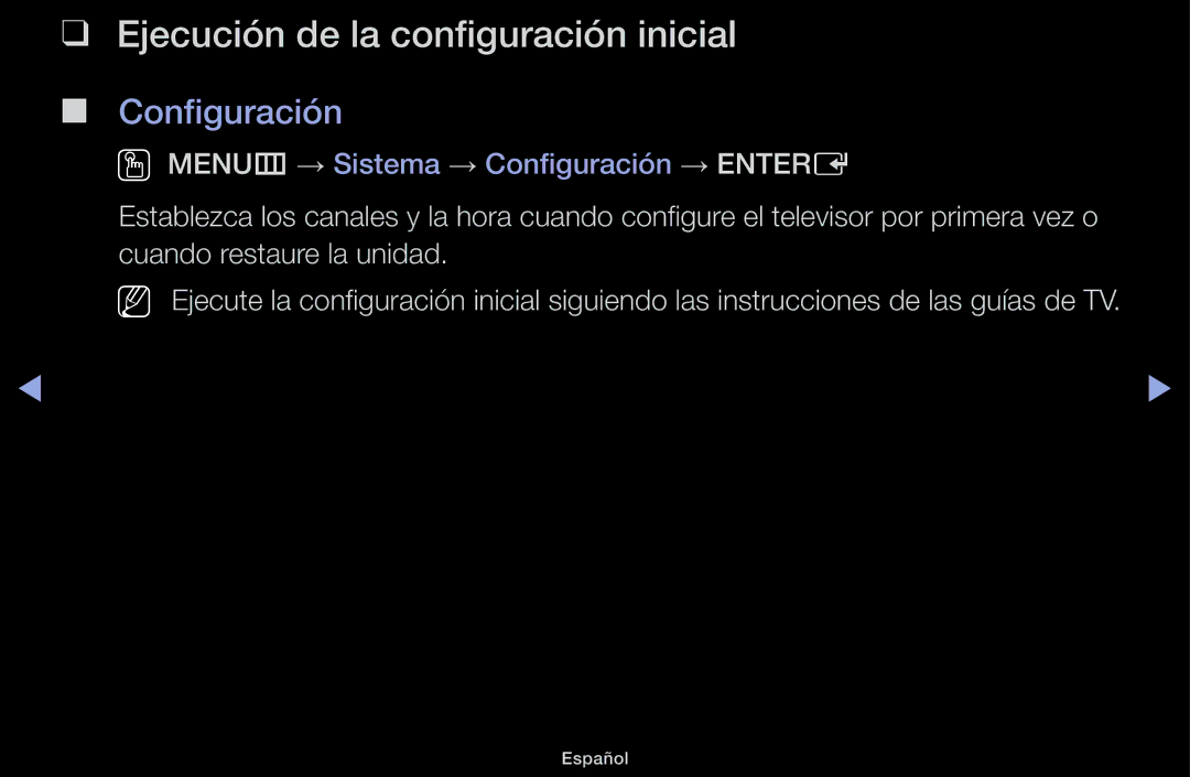 Samsung UE48J5100AWXXC, UE32J4100AWXXC, UE22K5000AWXXC, UE32J5100AWXXC Ejecución de la configuración inicial, Configuración 