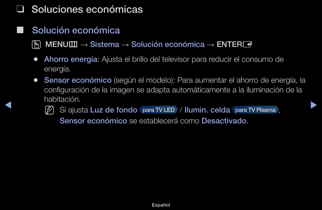 Samsung UE32J4100AWXXC, UE48J5100AWXXC, UE22K5000AWXXC, UE32J5100AWXXC manual Soluciones económicas, Solución económica 