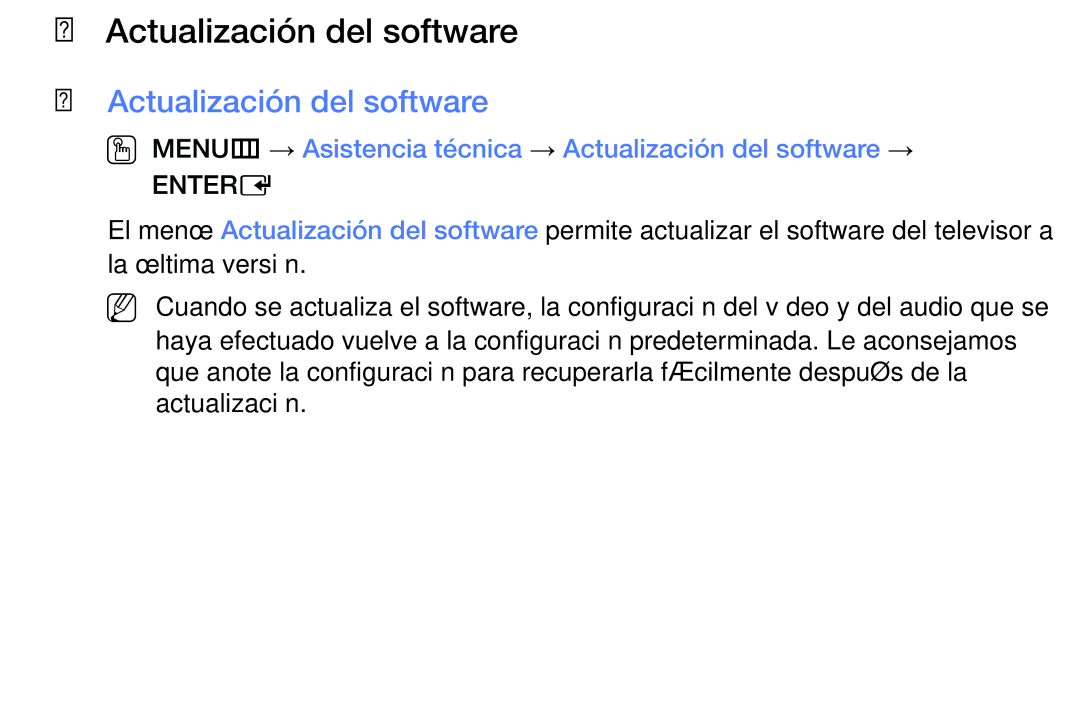 Samsung UA32K4070ASXMV, UE48J5170ASXZG, UA32J4170AUXKE manual Actualización del software 