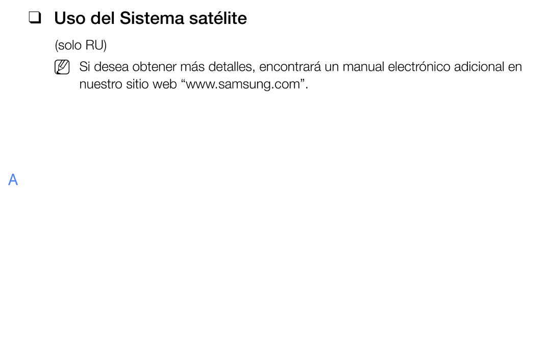 Samsung UA32K4070ASXMV, UE48J5170ASXZG, UA32J4170AUXKE manual Uso del Sistema satélite 