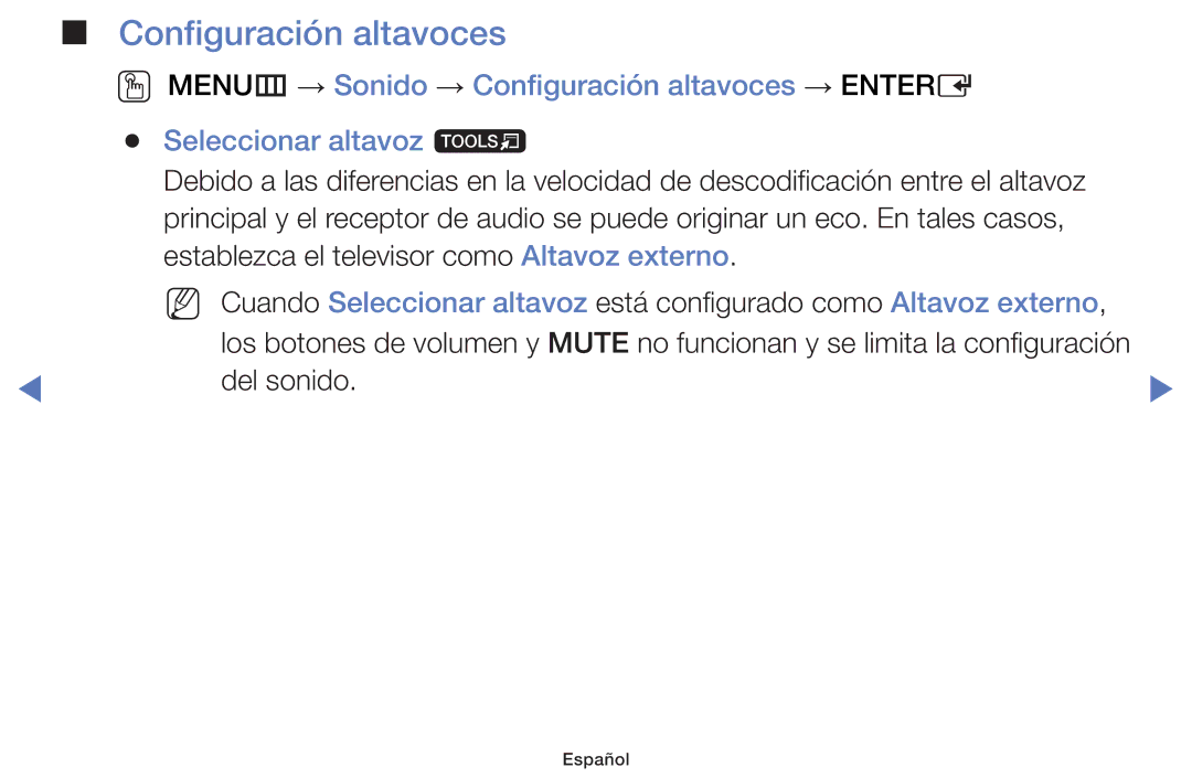 Samsung UE48J5170ASXZG, UA32K4070ASXMV, UA32J4170AUXKE manual Configuración altavoces 