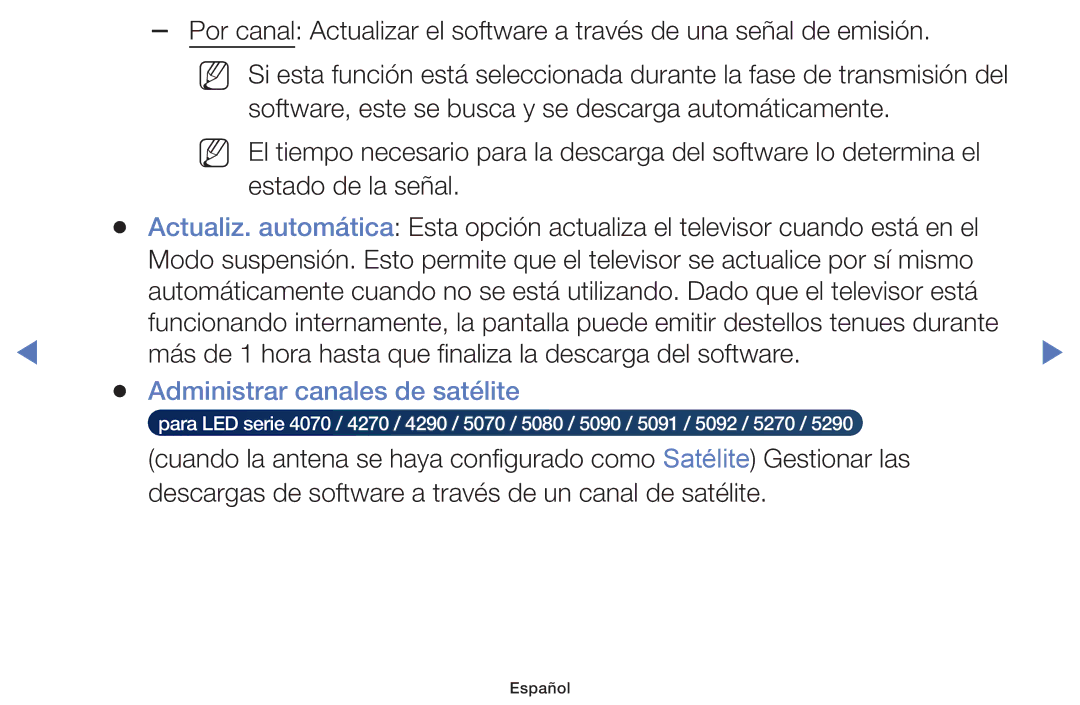 Samsung UE22K5000AWXXC, UE48J5170ASXZG, UE40J5170ASXZG, UE40H4200AWXXC, UE32H4000AWXXC manual Administrar canales de satélite 