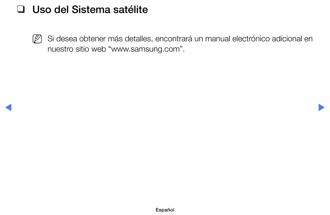 Samsung UE40H4200AWXXC, UE48J5170ASXZG, UE40J5170ASXZG, UE32H4000AWXXC, UE24H4070ASXZG manual Uso del Sistema satélite 