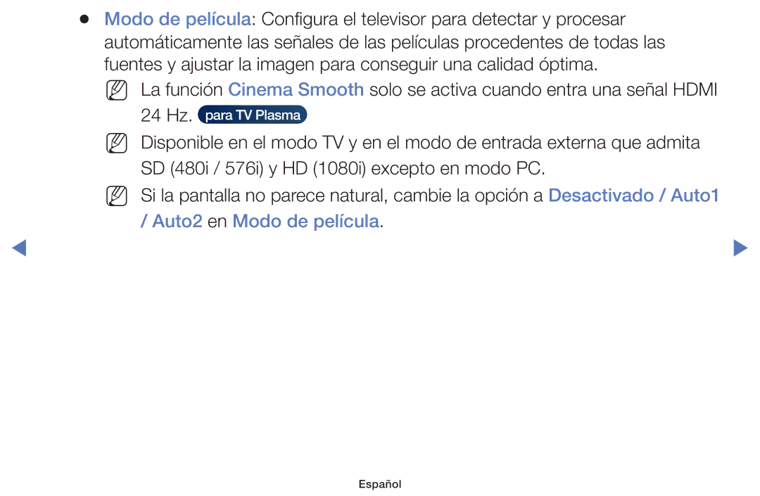 Samsung UE32H5040AWXXC, UE48J5170ASXZG, UE40J5170ASXZG, UE40H4200AWXXC, UE32H4000AWXXC manual Auto2 en Modo de película 