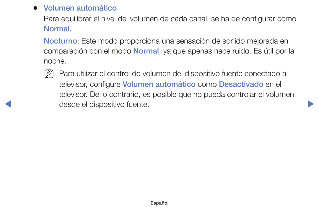 Samsung UE48J5170ASXZG, UE40J5170ASXZG, UE40H4200AWXXC, UE32H4000AWXXC, UE24H4070ASXZG manual Volumen automático, Normal 