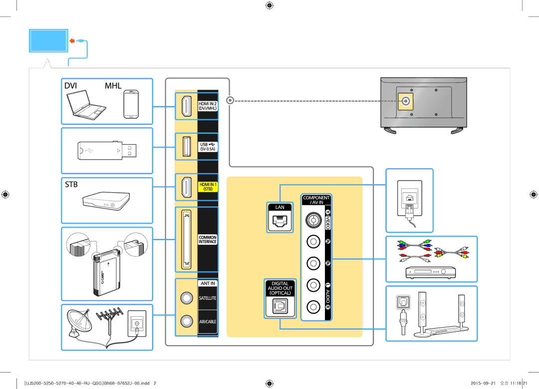 Samsung UE40J5200AUXUZ, UE48J5200AUXRU, UE40J5200AUXRU manual 