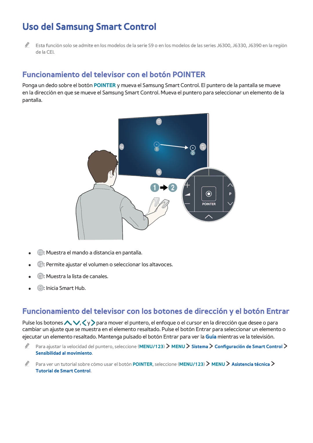 Samsung UE55J5500AKXXC, UE48J6200AWXXH, UE55J6300AKXXC, UE48J6370SUXXH, UE40J6370SUXZG manual Uso del Samsung Smart Control 